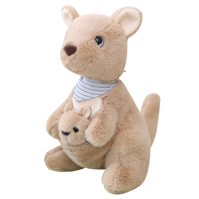 Peluches Kangourou mère et enfant