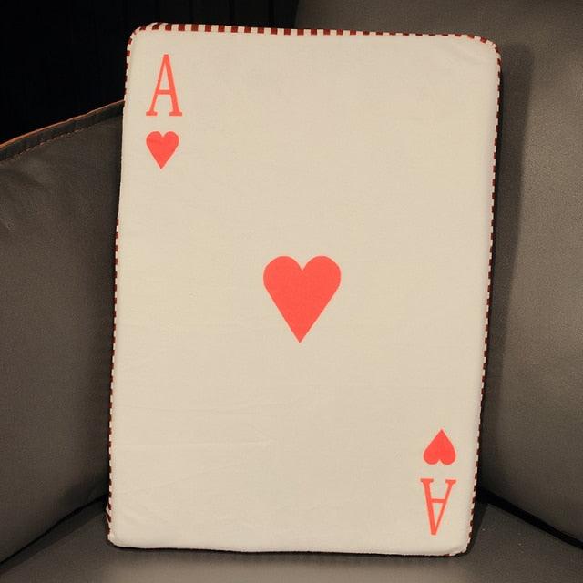 Plush toys in the shape of playing cards