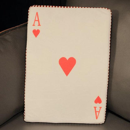 Plush toys in the shape of playing cards