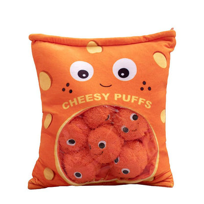 Cheesy Puffs - Jouets en peluche en forme d'amuse-gueule (sachet entier)