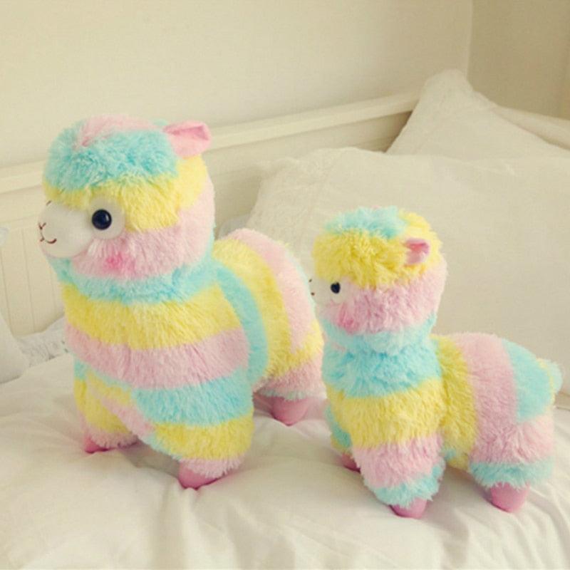 Peluche Alpaga arc-en-ciel