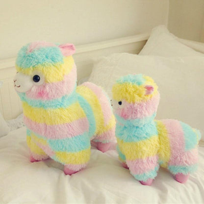 Peluche Alpaga arc-en-ciel