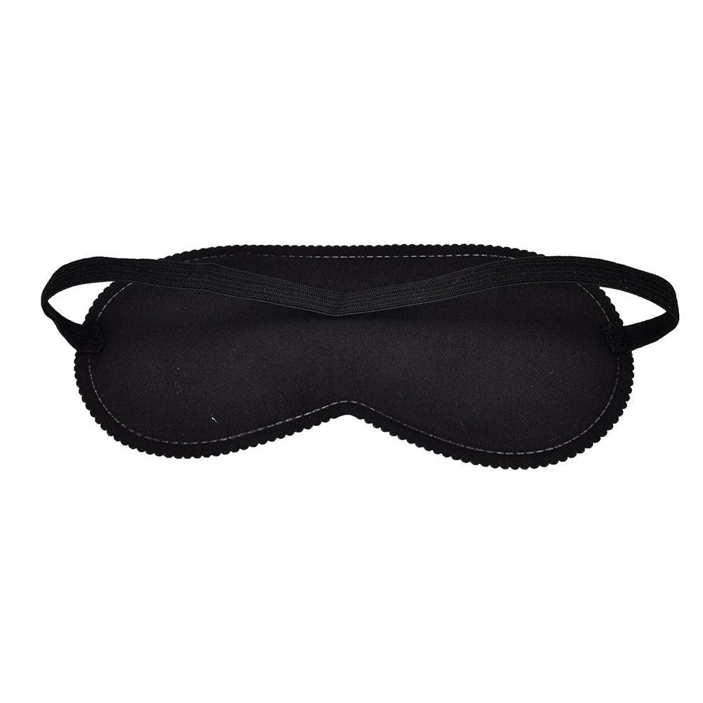 Black Sleep Mask with Cartoon Eyes