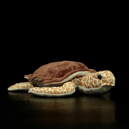 Realistic leatherback turtle plush