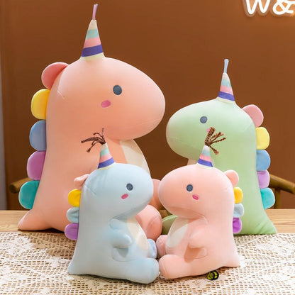 Oreillers en peluche dinosaures multi-tailles