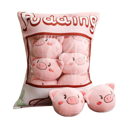 Bag of small Pudding soft toys for cats, dogs and pigs
