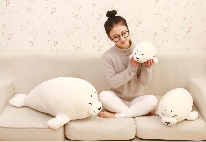 Plush seal pillow