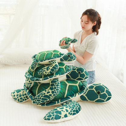 Peluche tortue de mer aux grands yeux