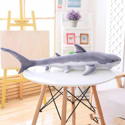 Large plush imitation shark doll