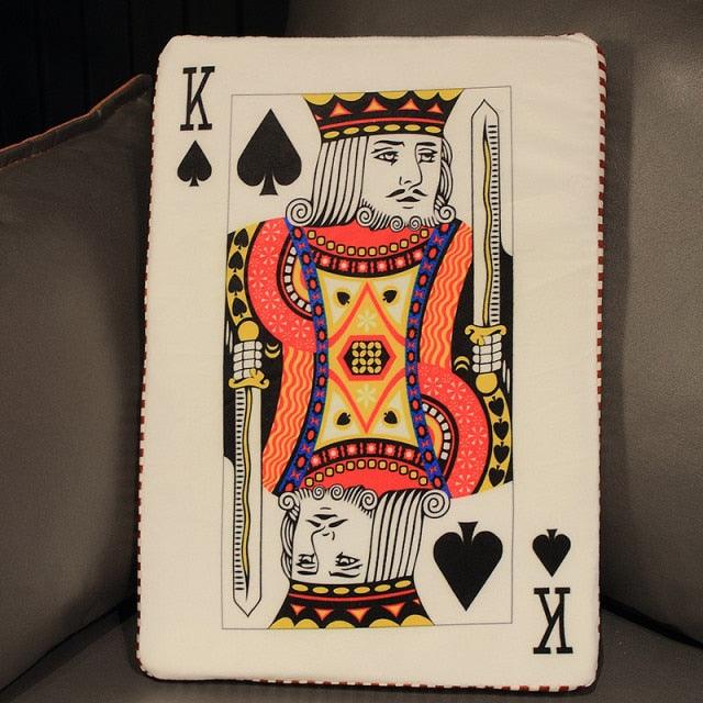 Plush toys in the shape of playing cards