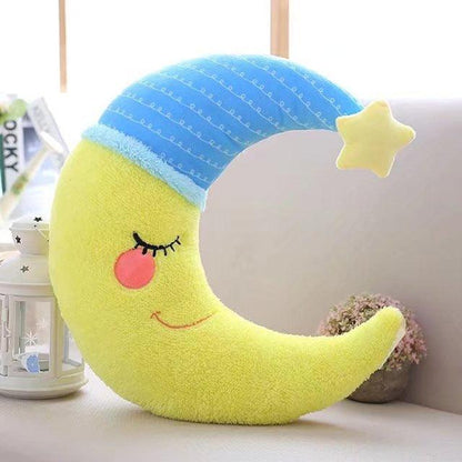 Adorable plush moon pillow