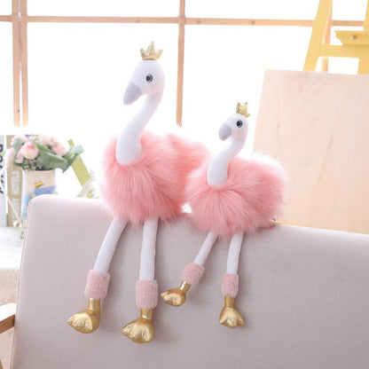 Pink flamingo doll plush toy