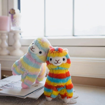 Rainbow alpaca doll plush toy