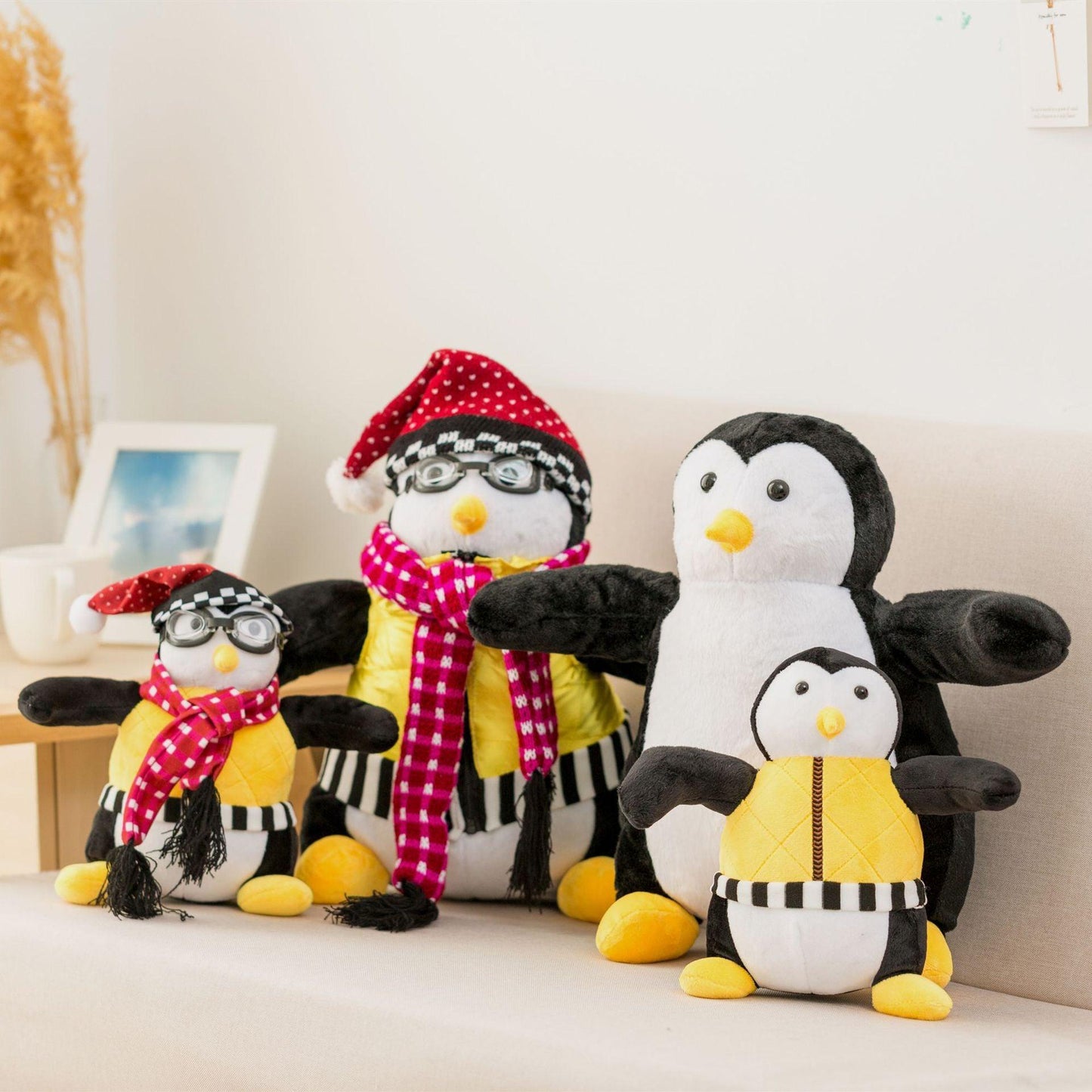 Peluche pingouin Jouet peluche amis entourant poupée poupée câline Cadeau de la fête des filles