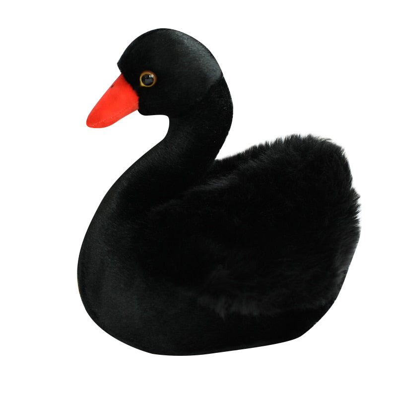 Peluche cygne noir et blanc