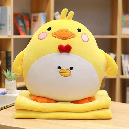 Kawaii Blanket Animals Plush Pillows