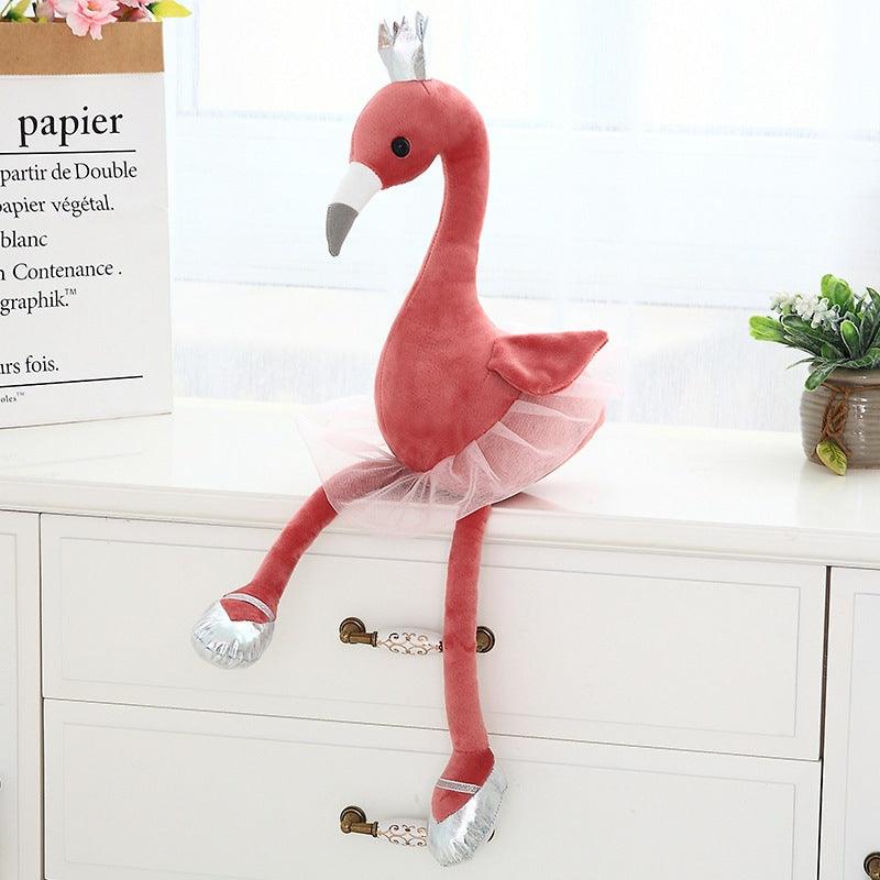 Princess Flamingo Plush Toy with Crown