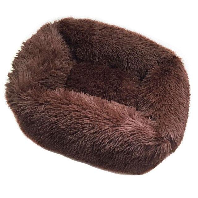 Square Dog and Cat Bed for Medium-Sized Pets, Super Soft, Warm, Fuzzy and Comfortable