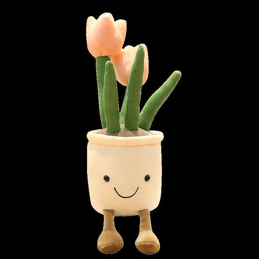 Divers types de plantes en peluche