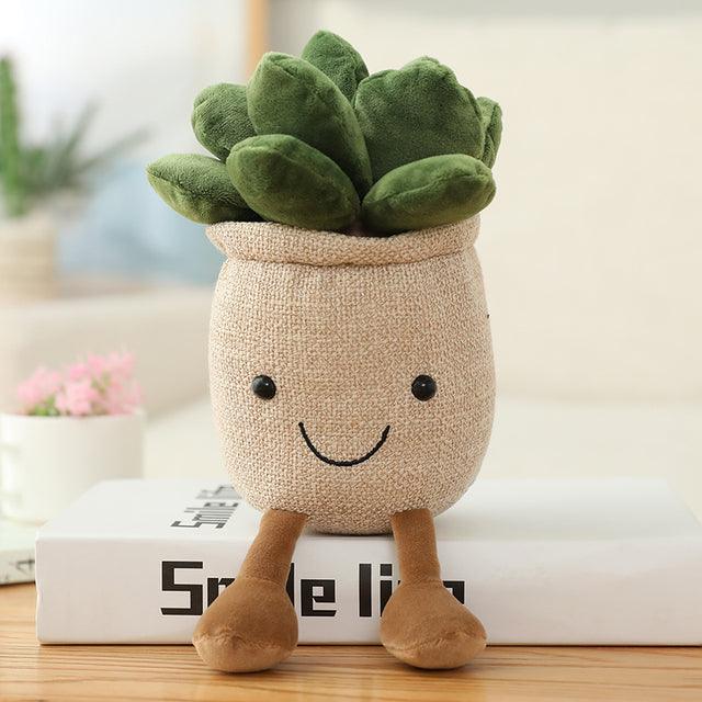 Divers types de plantes en peluche