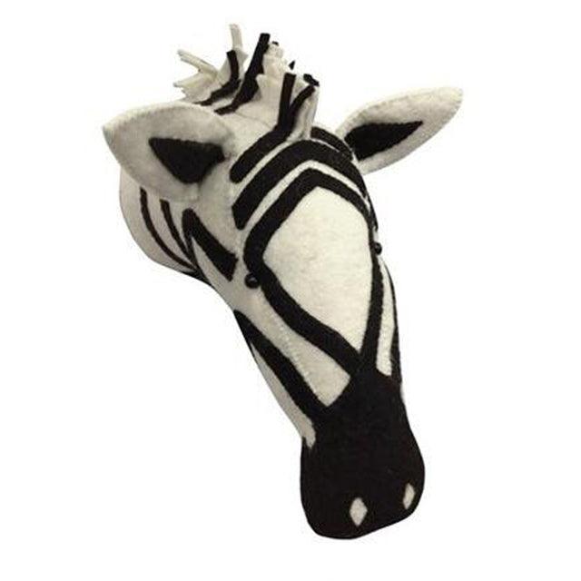 Supports muraux en peluche pour têtes de trophée Animal Zèbre Classique