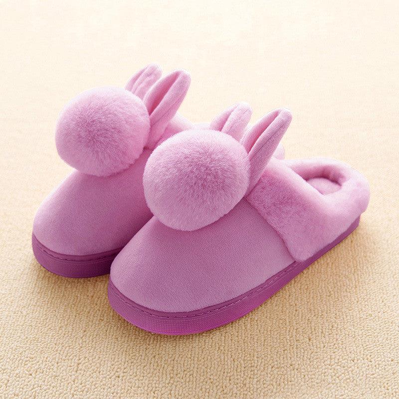 Chausson lapin en peluche