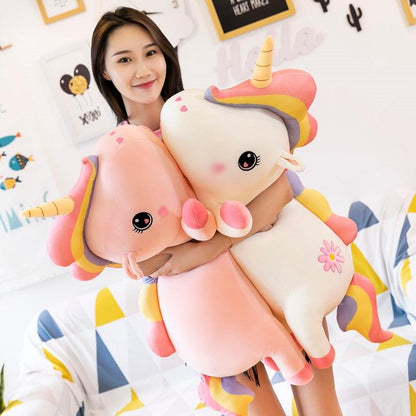 Jouet Kawaii Licorne Arc-en-ciel en peluche, Licorne géante en peluche pour enfants