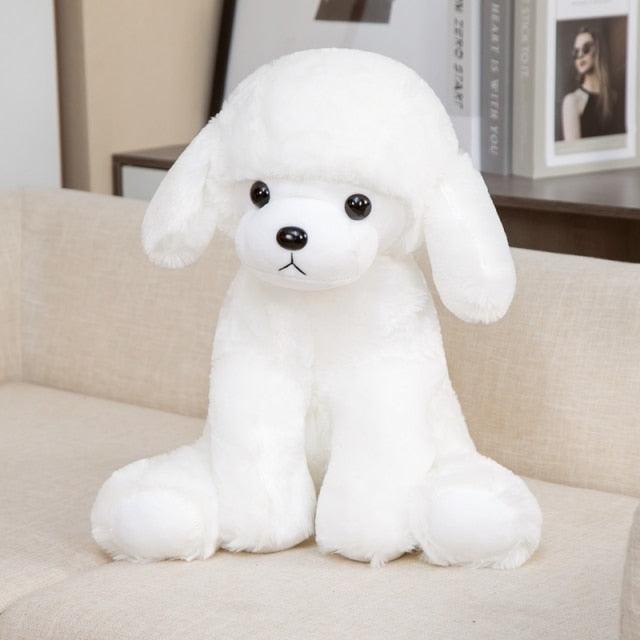 Sitting poodle soft toys