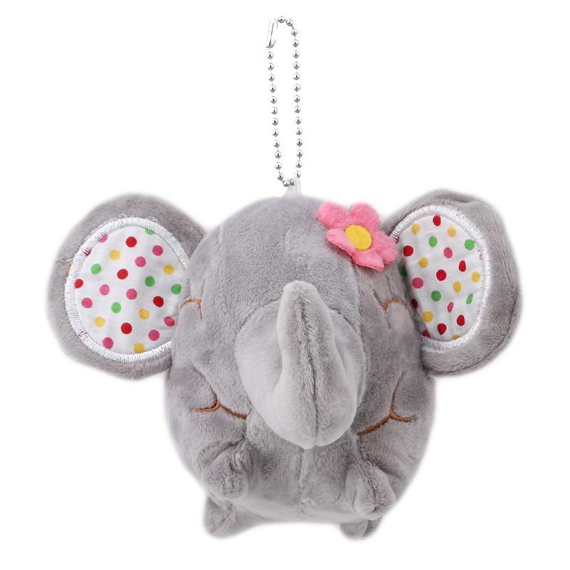 Jouet éléphant fleuri en peluche