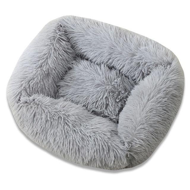 Square Dog and Cat Bed for Medium-Sized Pets, Super Soft, Warm, Fuzzy and Comfortable