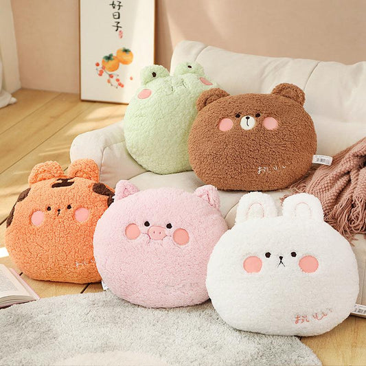 Peluches rondes Kawaii Cartoon Animal Pillow