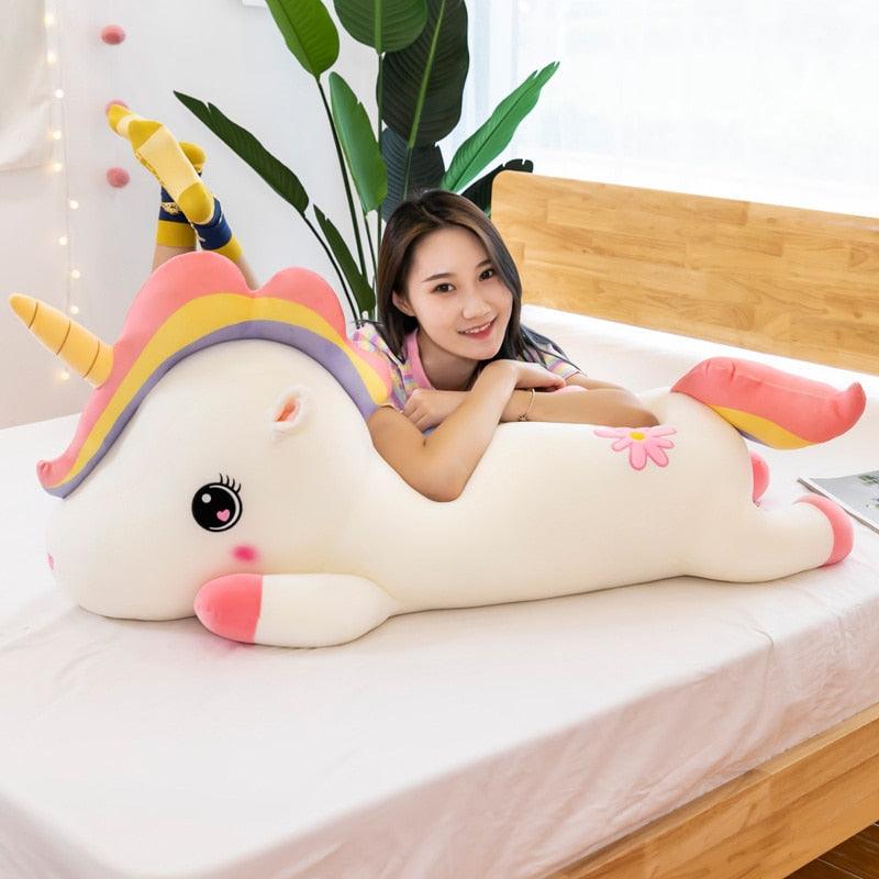 Jouet Kawaii Licorne Arc-en-ciel en peluche, Licorne géante en peluche pour enfants