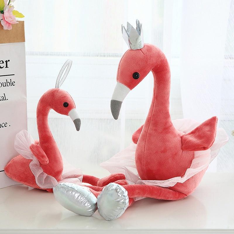 Princess Flamingo Plush Toy with Crown