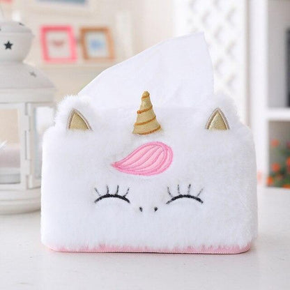 Unicorn Plush Tissue Box for Party Decoration