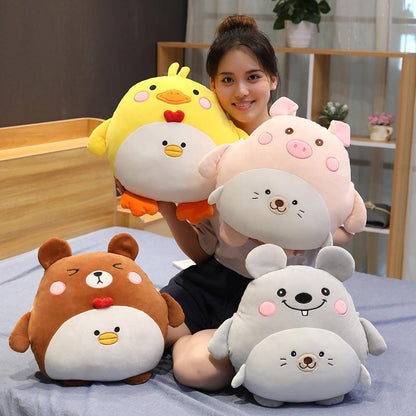 Oreillers en peluche Animaux de la couverture Kawaii