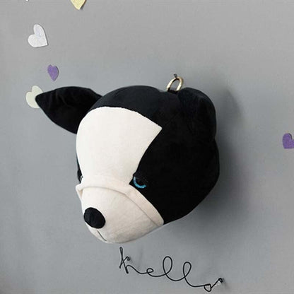 Creative stuffed animal wall decoration for children's room