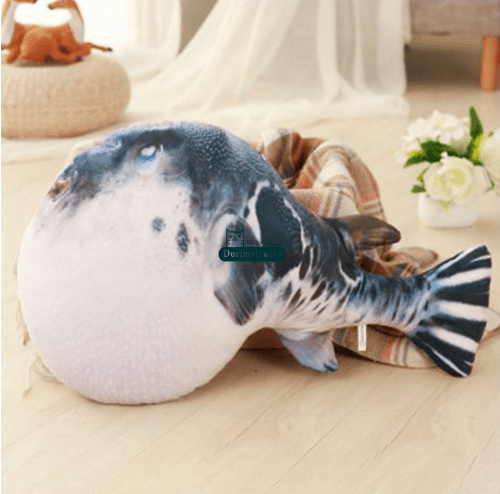 pop lovely animal réaliste poisson-globe peluche oreiller