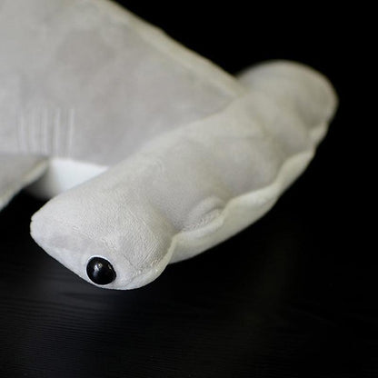 Realistic gray hammerhead shark plush toy