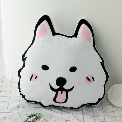 Oreiller en peluche pour chien Corgi, Shiba Inu, Husky, Schnauzer