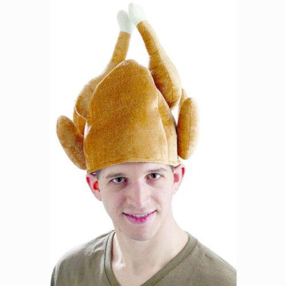 Adult Plush Christmas Turkey Hat Xmas Novelty Gag Gift