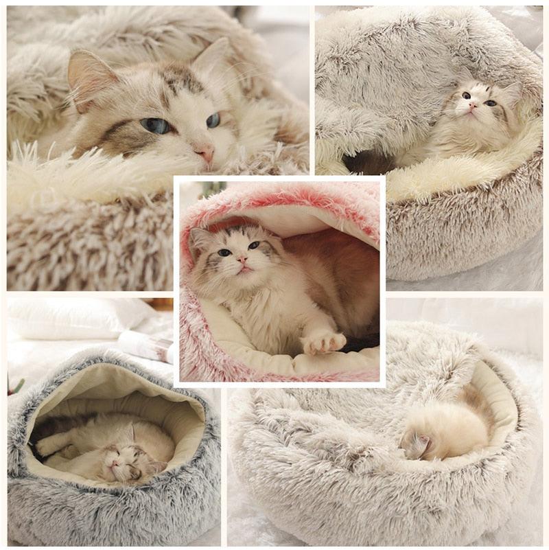 Adorable and cozy cave-shaped cat bed