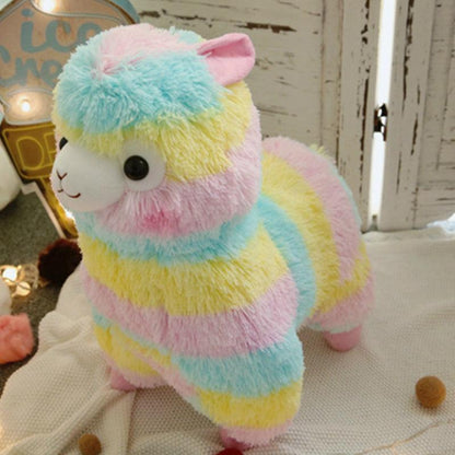 Peluche Alpaga arc-en-ciel