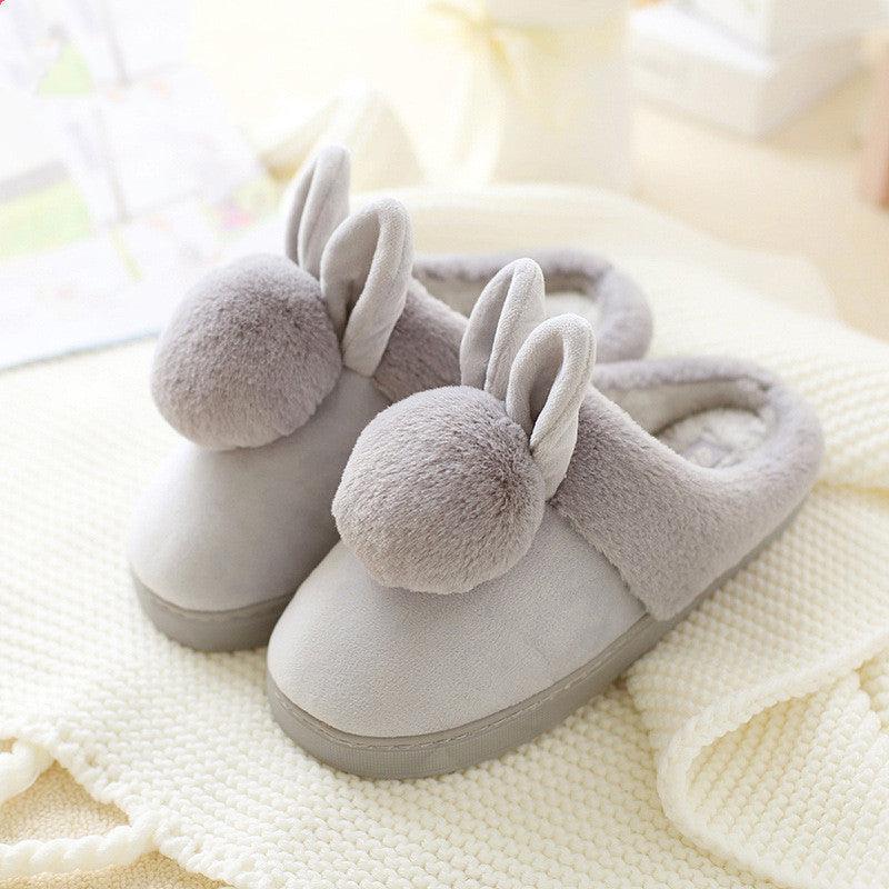 Chausson lapin en peluche