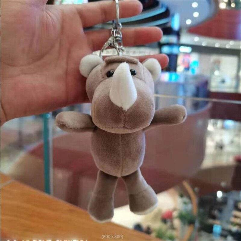 Super cute rhino plush keychain