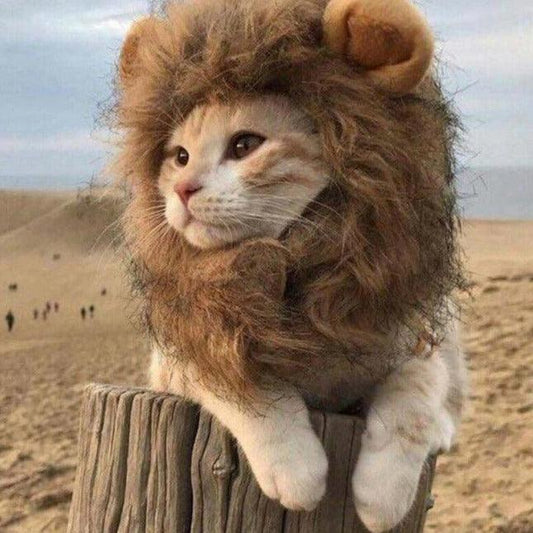 Peluche Hilarious and Funny Cat Lion Mane