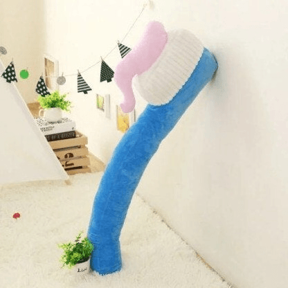 Kawaii giant toothbrush with toothpaste