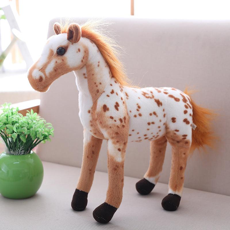 Jouets en peluche 12"-24" Simulation de cheval, superbes cadeaux pour les amoureux des chevaux