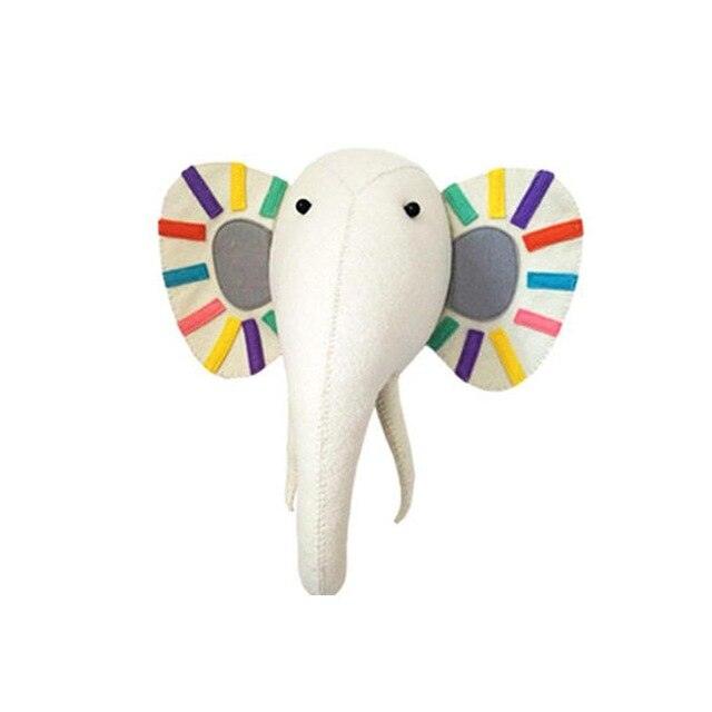 Stuffed Animal Trophy Head Wall Decor (Elephant, Zebra, Bear, Tiger, Giraffe)