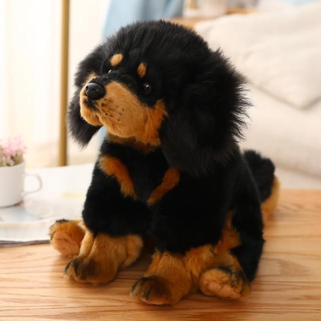 Mignon Mastiff tibétain réaliste en peluche