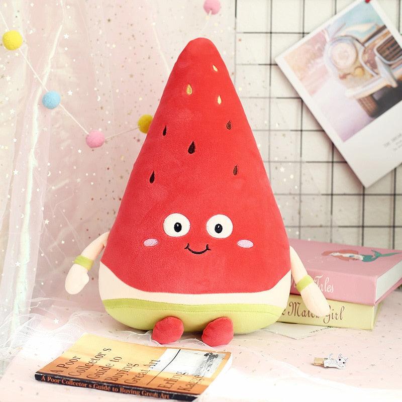 Kawaii smiling watermelon plush toy